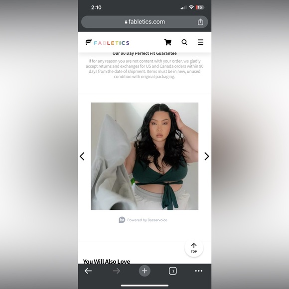 Fabletics woman’s plus size 3x green Nola top - Picture 11 of 15